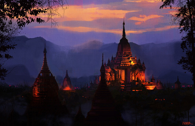 dawn at the temple, ...