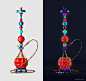 Fun-Hookah : Decorative hookahs made ​​with the use of fluorescent material.