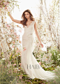 【最新图片】Jim Hjelm 2014春夏婚纱礼服打造飘逸田园风格新娘，翩然而来的花园仙子！