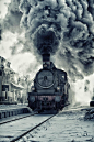 Beautiful train picture Amazing smoky engine photo