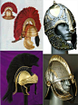#绘画参考# 罗马骑士头盔盔甲、武士头盔素材 ​​​​