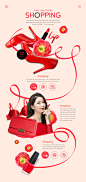 红色主题 女性消费 时尚美女 个性喜好 新兴消费促销网页PSD页面设计素材下载-优图-UPPSD