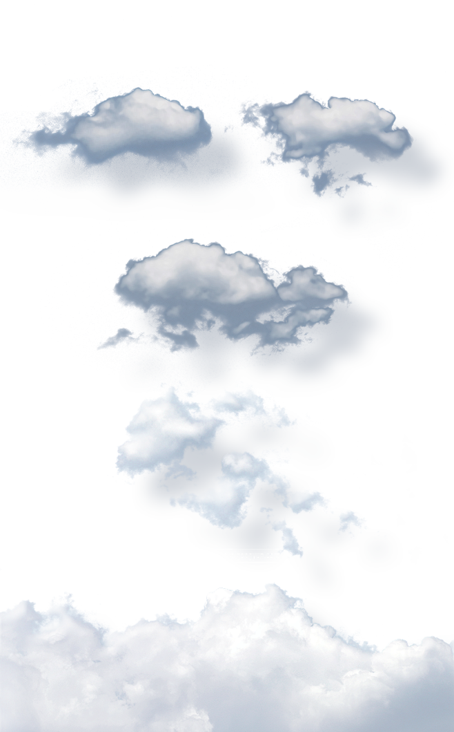[美工云]云彩云朵免抠透明图层_PNG：