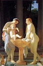 Marc Gabriel Charles Gleyre, 'The Bath', (circa 1868).  This painting is actually very beautiful.  An intimate scene of a mother & perhaps a servant, bathing a child.  Having seen this painting, it is hard to explain the serenity & luminescence of