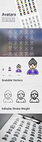 头像图标设置——人的角色Avatars People Icons Set - People Characters阿凡达、商业、商人、卡通、字符、设计师,脸,女,平坦,发型,头,人类,图标,说明,孤立的,男,人,经理,现代,人,人,肖像,集,标志,社会媒体,风格,用户,量,网络,女人 avatar, business, businessman, cartoon, characters, designer, face, female, flat, hairstyle, head, human, icon, i