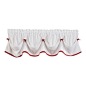 Saturday Knight Ltd - Saturday Knight Kate Window, Berry, 58x13 - Kate valance is a classic white valance with berry colored polyester lining the bottom, and perfectly placed bows tucked in the center. This classic look lives up to the classic name.