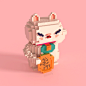 New party member! Tags: animation cat 3d lego cgi voxel maneki neko magicavoxel voxel art