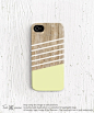 Stripe iPhone 4 case Stripe iPhone 5 case iPhone 4s case wood iphone case wood iPhone 5 case pink geometric green iphone的图片