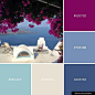 Santorini | Greece | Beach |Color Palette Inspiration. | Digital Art Palette And Brand Color Palette.