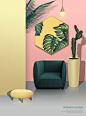 植物鲜花花纹室内装饰高端摆设空间展示海报