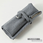 MUJI 无印良品 全棉帆布笔帘/笔袋 蓝色 现货 原创 设计 新款 2013 正品 代购  日本