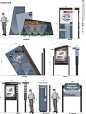 小区主入口标识　多项指示牌　小区总平面图logo设计@北坤人素材