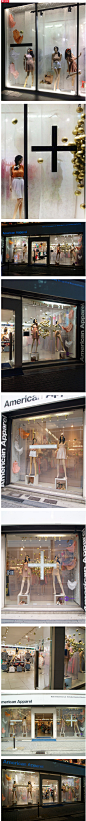 日本American Apparel黄金周橱窗展示_专卖店设计_DESIGN³设计_设计时代网