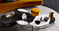 Oval marble coffee table COOKIES by Gallotti&Radice