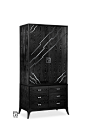 TALMD新中式风格 时尚高端木纹花式实木雕刻衣柜 储物柜定制 959-9A