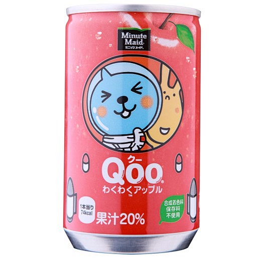 日本进口可口可乐酷儿qoo苹果味果汁饮料...