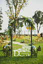 清水湖畔，灵动森系婚礼！ 来自：婚礼时光——关注婚礼的一切，分享最美好的时光。#户外草坪婚礼#