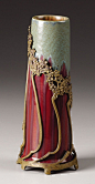 German Gilt Bronze Mounted Art Pottery Vase     Attributed to Otto Eckmann, Germany   Circa 1910: 