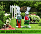 园林摆件户外仿真卡通动物装饰品可爱大兔子雕塑创意花园庭院景观-tmall.com天猫