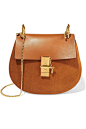 Chloé | Drew small leather and suede shoulder bag | NET-A-PORTER.COM