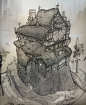 Big House, David Noren : Swampy houses idea sketches