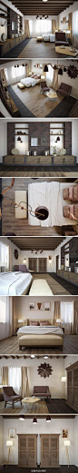  Cofe & Milk House，一室空间布局简单，牛奶咖啡的色彩柔和舒适。 http://t.cn/zRhFXvK