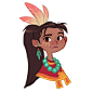 Ana Kaona, Luigi Lucarelli : Explorations for a fantasy tribal girl character