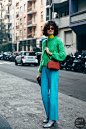Milan FW 2019 Street Style: Chloe Hill : Chloe Hill between the fashion shows.
