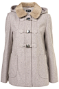 英国代购topshop2012秋冬新款毛领连帽羊毛呢大衣外套1210