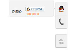 jQuery简易带返回顶部右侧悬浮在线客...