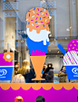 Ice Cream Parlour : Window illustration for Ingman pop-up ice cream bar in Helsinki. 