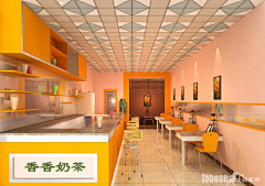 8090大衣柜/图集相册采集到饮品店装修效果图