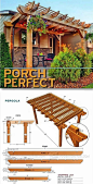 Porch Pergola Plans - Outdoor Plans and Projects | http://WoodArchivist.com