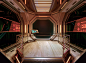 Elevator Interior, Cody Williams : Environment Concept for System Shock<br/>Art Director: Kevin Manning<br/>Graphic Artist for Signage: Mark Dusk