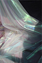 绿光微粉网纱蕾丝进口透视七彩镭射服装布料连衣裙设计师幻彩面料-淘宝网