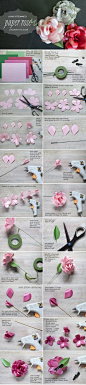 DIY Paper Rose Made with a Metallic Paper   Long Stemmed Rose Tutorial