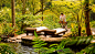 流水花园 Kedara位于 Ayung 河畔，花园设有4间理疗室。