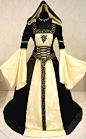 Hooded medieval #gown.