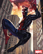 MARVEL war of heroes Spider Man+VENOM by. In-Hyuk Lee (마블 워 오브 히어로즈- 스파이더맨+베놈 by.이인혁) : 2013 work. Spider man + Venom 스파이디는 기본 디자인이 좋아서 옷에 그물만 없으면 진짜 그리기 편했...