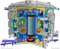 这是热核实验堆托卡马克核心装置的剖视高清大图，可以窥视核物理的秘密，比较难的。