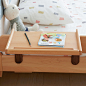 维莎全实木儿童床托盘简约床边榉木写字台简易床上儿童学习小桌子