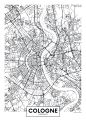 城市地图 平面设计素材 艺术化线条纹理背景 EPS矢量模板 源文件-淘宝网