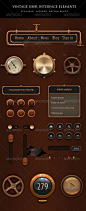 Vintage Steampunk UI Set: 