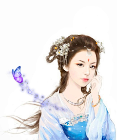 蕙眸一笑采集到美人如花隔云端