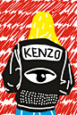Kenzo  Clients : A set of ten illustrated eye idioms for French fashion label, Kenzo.