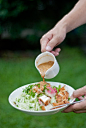 Indonesian Gado Gado Salad w/ Peanut Sauce from scratch.