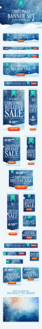Christmas Banner Set - Banners & Ads Web Elements