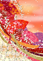 [编号050]日本和服图案樱花碎花绮丽花纹样JPG高清图片Miyabi素材-淘宝网