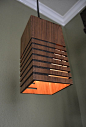 Wooden Pendant Light_Linear cutouts by LottieandLu on Etsy: 