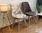 伊姆斯包布椅子现代时尚休闲餐椅设计师宜家用办公椅简约皮咖啡椅-淘宝网